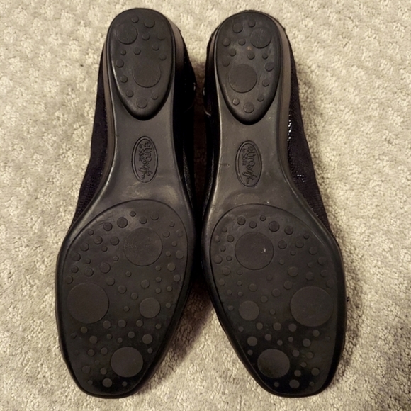 Leather wedges by Sofft Eurosoft- Black with sparkle, size 11 women's - Picture 10 of 13